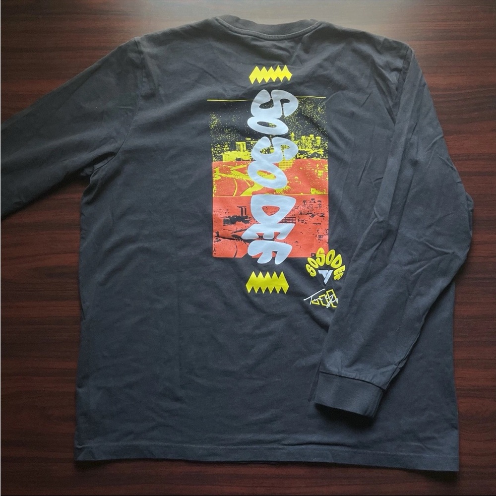 Adidas So So Def Black Long Sleeve Trae Long T Shirt Size XL